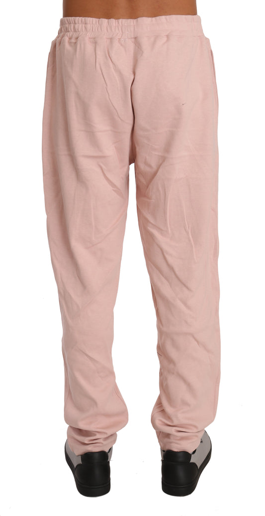 Billionaire Italian Couture Pink Cotton Sweater Pants  Tracksuit