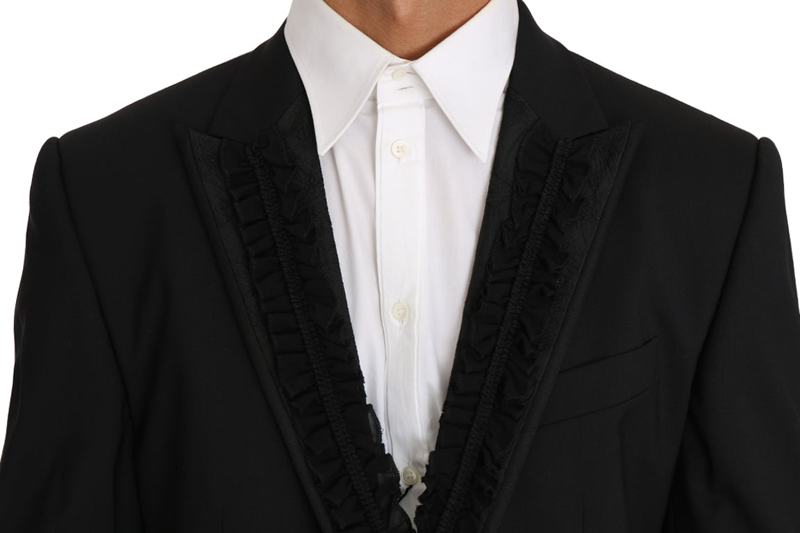 Dolce & Gabbana Black Wool MARTINI Torrero Blazer Jacket