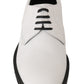 Dolce & Gabbana White Leather Derby Dress Formal Shoes