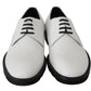 Dolce & Gabbana White Leather Derby Dress Formal Shoes