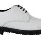 Dolce & Gabbana White Leather Derby Dress Formal Shoes