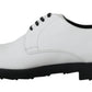 Dolce & Gabbana White Leather Derby Dress Formal Shoes