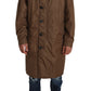 Dolce & Gabbana Black Brown Hooded Reversible Raincoat