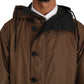 Dolce & Gabbana Black Brown Hooded Reversible Raincoat