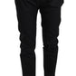 Dolce & Gabbana Black Cotton Stretch Formal Trousers Pants