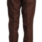 Dolce & Gabbana Brown Wool Silk Formal Trousers Pants