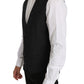 Dolce & Gabbana Gray Solid 100% Wool Waistcoat Vest