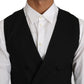 Dolce & Gabbana Gray Wool Double Breasted Waistcoat Vest