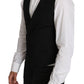 Dolce & Gabbana Gray Wool Double Breasted Waistcoat Vest