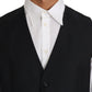 Dolce & Gabbana Gray Wool Silk Waistcoat Vest