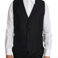 Dolce & Gabbana Gray Wool Silk Waistcoat Vest