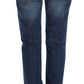 Cavalli Blue Wash Cotton Stretch Boot Cut Jeans