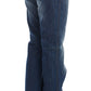 Cavalli Blue Wash Cotton Stretch Boot Cut Jeans