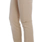 Cavalli Beige Wash Slim Fit Cotton Stretch Jeans