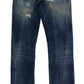 Cavalli Blue Wash Torn Cotton Straight Fit Jeans