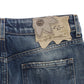 Cavalli Blue Wash Torn Cotton Straight Fit Jeans