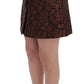 Dolce & Gabbana Brown Floral Brocade Mini Bubble Skirt