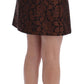 Dolce & Gabbana Brown Floral Brocade Mini Bubble Skirt