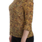 Dolce & Gabbana Multicolor Mosaic Print Silk Blouse T-shirt