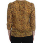 Dolce & Gabbana Multicolor Mosaic Print Silk Blouse T-shirt