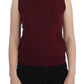 Dolce & Gabbana Red Sleeveless Crewneck Vest Pullover