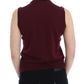 Dolce & Gabbana Red Sleeveless Crewneck Vest Pullover