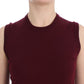 Dolce & Gabbana Red Sleeveless Crewneck Vest Pullover