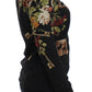 Dolce & Gabbana Black Key Floral Print Silk Blouse Top