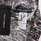 Dolce & Gabbana Gray Gold Key Print Silk Blouse Shirt