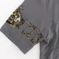 Dolce & Gabbana Gray Knight Crown Print Silk Blouse Top