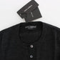 Dolce & Gabbana Gray Wool Button Cardigan Sweater