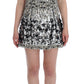 Dolce & Gabbana Silver Crystal Sequin Handmade Dress