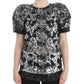 Dolce & Gabbana MASTERPIECE Black Silver Crystal Blouse