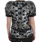 Dolce & Gabbana MASTERPIECE Black Silver Crystal Blouse