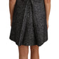 Dolce & Gabbana Gray Houndstooth Floral Appliqué Shift Mini Dress