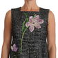 Dolce & Gabbana Gray Tulip Embroidered A-Line Shift Dress