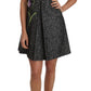 Dolce & Gabbana Gray Tulip Embroidered A-Line Shift Dress