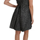 Dolce & Gabbana Gray Tulip Embroidered A-Line Shift Dress