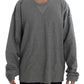 Dolce & Gabbana Gray Crewneck Pullover Silk Sweater