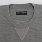 Dolce & Gabbana Gray Crewneck Pullover Silk Sweater