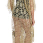 Dolce & Gabbana Golden Floral Lace Kaftan Sundress