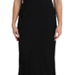 Dolce & Gabbana Black Stretch Fit Flare Gown Maxi