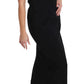 Dolce & Gabbana Black Stretch Fit Flare Gown Maxi