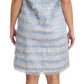 Dolce & Gabbana Light Blue Silver Fringe Shift Dress