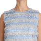 Dolce & Gabbana Light Blue Silver Fringe Shift Dress