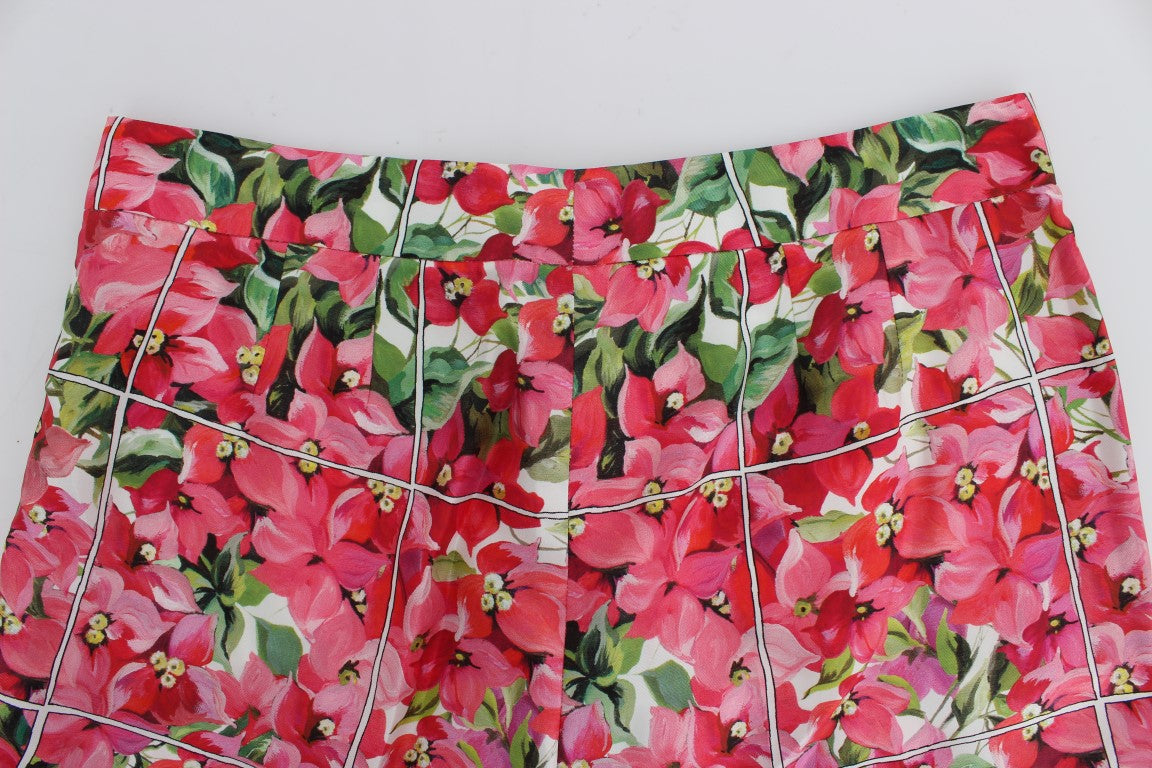 Dolce & Gabbana Multicolor Floral Knee Capris Shorts Pants