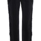 Dolce & Gabbana Black Cotton Stretch Torero Capris Pants