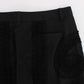 Dolce & Gabbana Black Cotton Stretch Torero Capris Pants