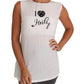 Dolce & Gabbana White Silk I LOVE ITALY Cami T-shirt