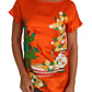 Dolce & Gabbana Silk Orange Lemon Crystal T-shirt Top